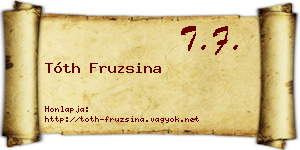 Tóth Fruzsina névjegykártya