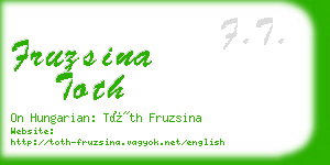 fruzsina toth business card